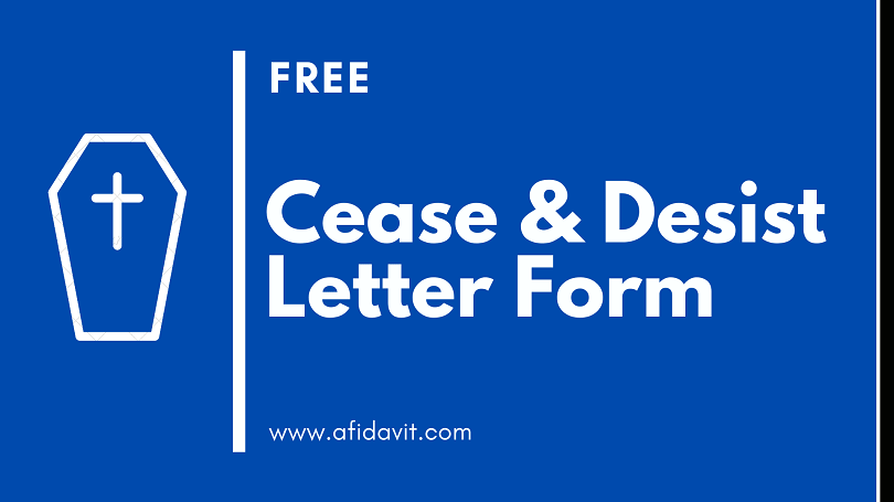 Cease and Desist Letter Form: Cease and Desist Letter Sample, Template