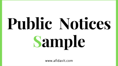 Public Notice Writing Notice Types Notice Format Sample Of Notice Example Of Notice Affidavit