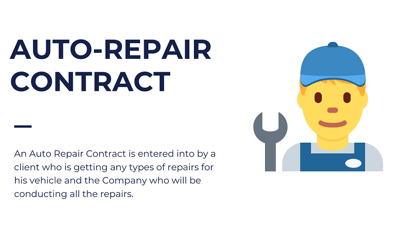 Auto Repair Contract Format: Auto Repair Contract Template and ...